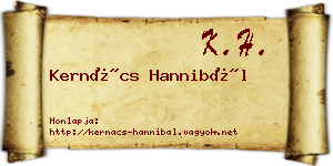 Kernács Hannibál névjegykártya